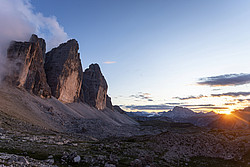 Auch die drei Zinnen in den Dolomiten sind im Programm der Bergexerzitien des Erzbistums enthalten.