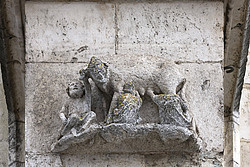 Skulptur der Judensau am Dom St. Peter in Regensburg