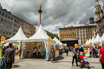 Tag der Organspende, am Samstag, 4. Juni, auf dem Münchner Marienplatz